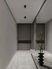 Minimalické bodové svietidlo Aneto Čierna
