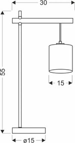Candellux Stolová lampa Combi pre žiarovku E27 41-38418
