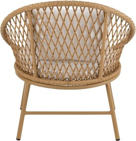 Béžové ratanové kresielko Zayo Beige - 59*74*81cm