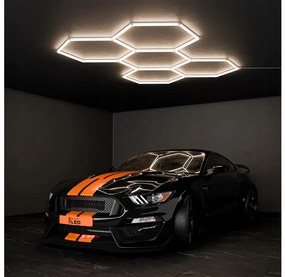 LED stropné svietidlo LED/350W/85-265V 6500K 313x298 cm CRI 90 IP54 biela