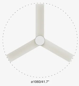 FARO 34288-1TW-LED Stmiev. ventilátor CRUISER S LED/20W/230V 2700/4000/6500K + DO