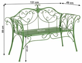 Tempo Kondela Záhradná lavička, zelená, ETELIA