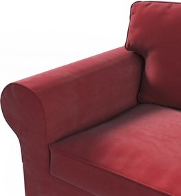 Poťah na sedačku Ektorp (nerozkladá sa, pre 3 osoby) farba produktu červená látka lesklá, zamatová