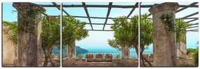 Obraz na plátne - Staroveká záhrada na morskom pobreží - panoráma 5249C (120x40 cm)
