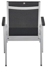Basic+ Premium D záhradná jedálenská stolička strieborná