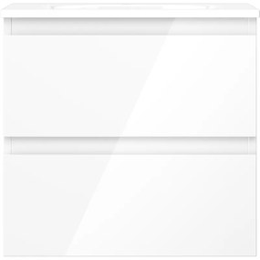 Mexen Orio, kúpeľňová skrinka 50 cm s umývadlom Vela, 2 zásuvky, biela lesklá, 91A10-05047-2-BFF00-W23M00