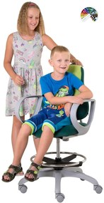 Rastúca stolička FUXO S-LINE V-LINE poťah KOŽENKA Silvertex, Valencia