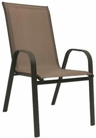Záhradné kreslá TAVERNO set 4 ks hnedá/čierna