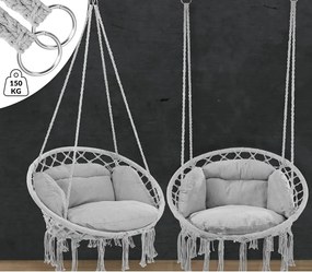 Závěsné houpací křeslo Kali šedé