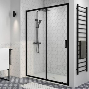 Elche 130 čierne sprchové dvere, 190cm, 6mm