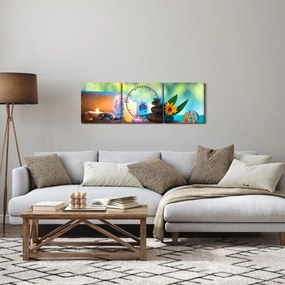 Obraz - Relaxácia (s hodinami) (90x30 cm)