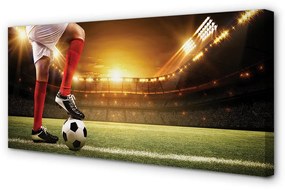 Obraz canvas Futbalovom štadióne nohy 100x50 cm