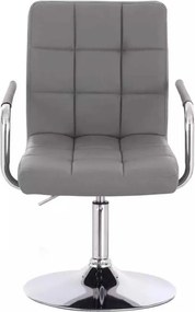 LuxuryForm DESIGN Stolička VERONA na striebornom tanieri - šedá