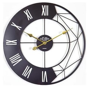 Eurolamp Nástenné hodiny 1xAA pr. 60 cm čierna EU0541