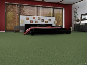 ITC, Koberec metráž Merit new 6761, na mieru, šíře 4m, zelená, ab (mriežka), chodba / predsieň