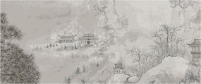 Obraz - Čínska krajina (120x50 cm)