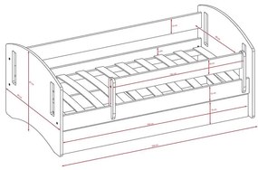 Detská posteľ Classic 2 biela 80x160