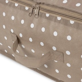 Malý béžový box na uloženie oblečenia Compactor Dots