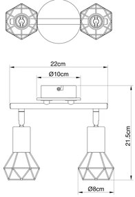 Globo 54802S-2 - Bodové svietidlo XARA 2xE14/40W/230V