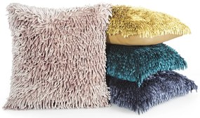 CHLPATÁ DEKORAČNÁ OBLIEČKA NA VANKÚŠ SHAGGY1 40X40 CM TEHLOVÁ