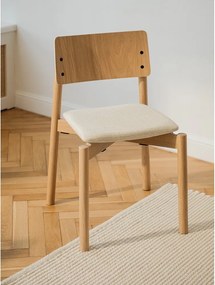 Stohovateľná jedálenská stolička v dekore duba v prírodnej farbe Wem – noo.ma