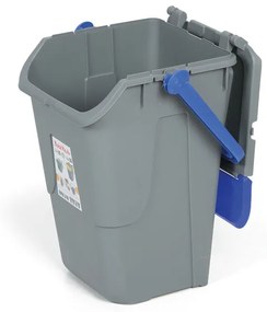 Mobil Plastic Plastový odpadkový kôš na triedenie odpadu ECOLOGY II, sivá/modrá