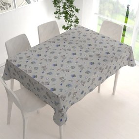 Biante Dekoračný obdĺžnikový obrus PML-097 Levandule a bicykle na sivom režnom 50x100 cm