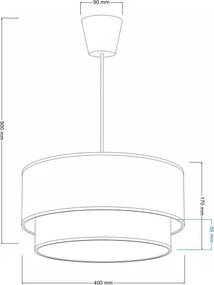 Brilagi- LED Detský luster na lanku BOBO 1xE27/60W/230V pr. 40 cm biela/béžová/medvedík
