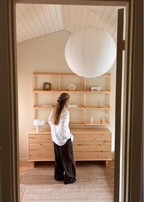 Nástenná knižnica z borovicového dreva v prírodnej farbe 192x127 cm Groove – Karup Design