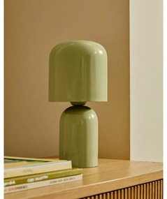 Zelená stolová lampa s kovovým tienidlom (výška 28 cm) Monze – Kave Home