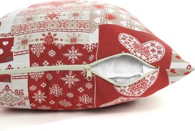 Polášek Obliečka na vankúšik so zimnými motívmi - Cuoricino | 40 x 40 cm