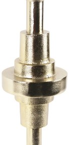 Art Deco stolná lampa zlatý zamatový tienidlo ružový 50 cm - Diverso