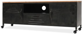 TV stolík, 120x30x43 cm, čierny 245456