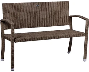 STILISTA záhradná polyratanová lavička 122 x 52 cm, krémová