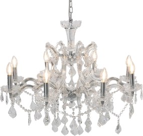 Strieborný krištáľový luster Edison - Ø 80*60 cm E14/max 8*40W