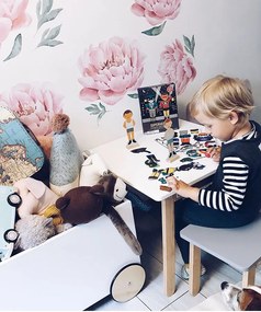 Biela detská stolička WOODY PURE