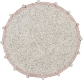 Detský kusový koberec Bubbly Vintage Nude kruh, 120x120, béžová, detská izba, Lorena Canals