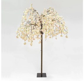 LED Vianočný dekoratívny umelý strom CHERRY TREE 288xLED/230V 2,5 m čerešňa