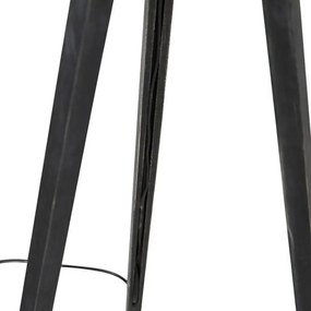 Trojnožka čierna s tienidlom z ľanu biele 45 cm - Tripod Classic