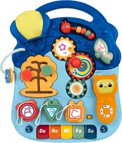 LEAN Toys Interaktívny vzdelávací stôl pre batoľatá so svetlami a zvukmi pastelový 6v1