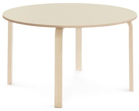 Stôl ELTON, Ø 1200x640 mm, laminát - breza, breza