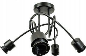 Závesná lampa na strop LOFT 4x veľká drevená guľa