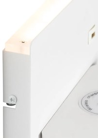 Sada 2 nástenných svietidiel bielych vrátane LED s USB a indukčným nabíjaním - Riza