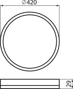 KANLUX KANLUX, AZPO stropné LED svietidlo, priemer 420mm, 22W, 3000/4000/6000K, IP54, čierna matná, 31517