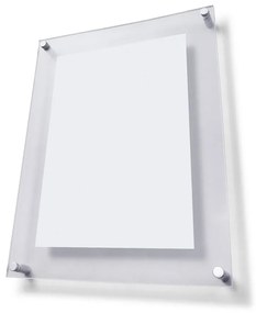 Plexi tabuľa A1 s ozdobnými skrutkami, číra