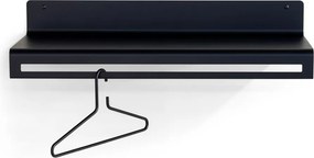 Čierny kovový nástenný vešiak s poličkou 78 cm Sway – Spinder Design