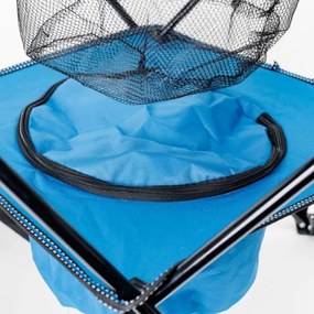 Skladací kempingový stôl + 2x stolička modrá