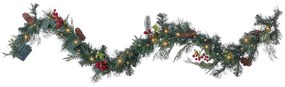 Vianočná girlanda so svetielkami 180 cm zelená ELBRUS Beliani