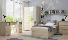 Šatníková skriňa Carlos 125/43 2D, dub artisan, 125 cm