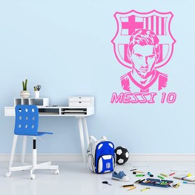 Veselá Stena Samolepka Lionel Messi 10 Farba: růžová, Veľkosť: 40 x 28 cm